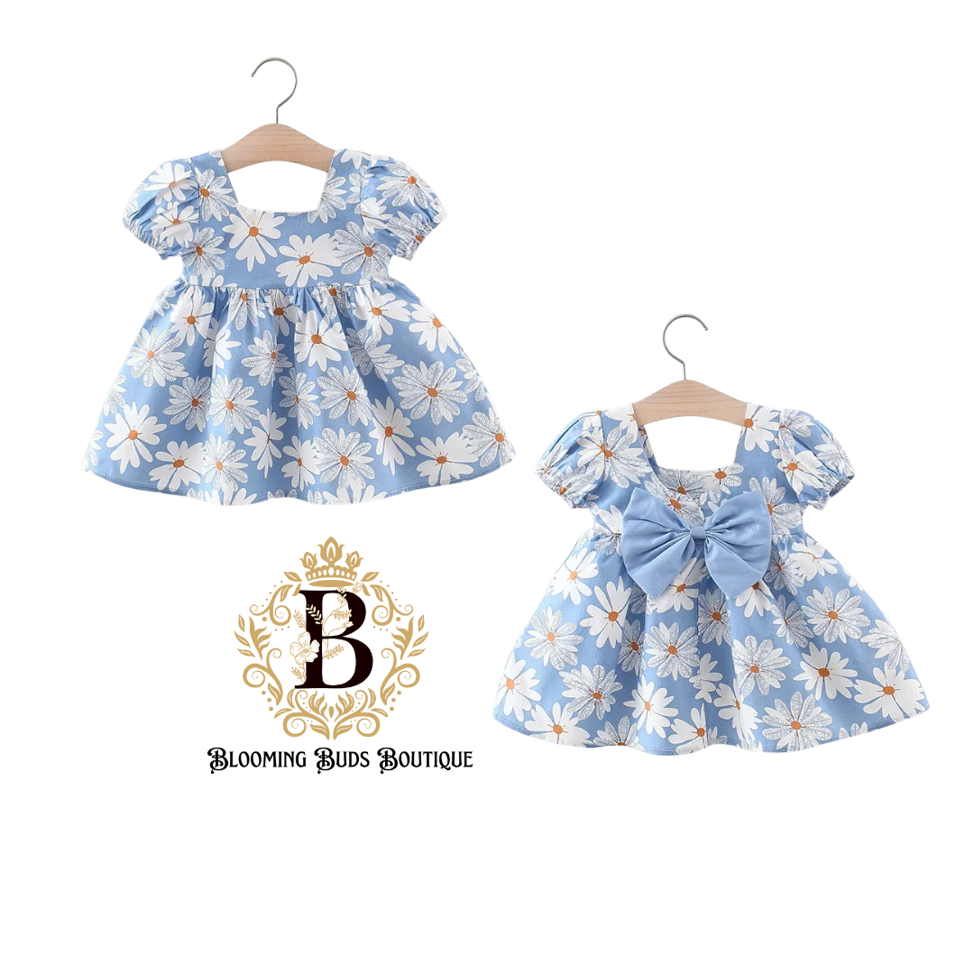 Infant Flower Big Bow Girls Dress