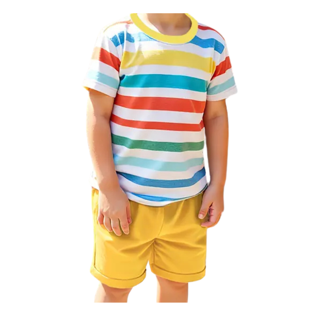 Colorful Stripes Boys 2PC Set