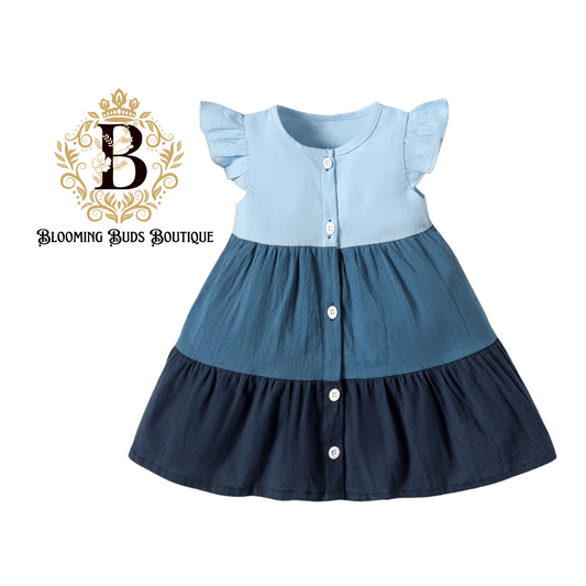 Toddler Girls Color-blocking Dress